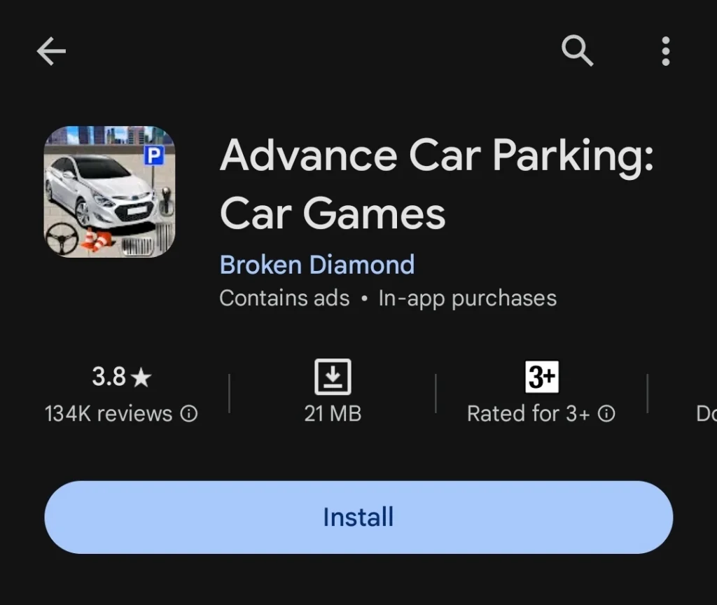 advance car parking