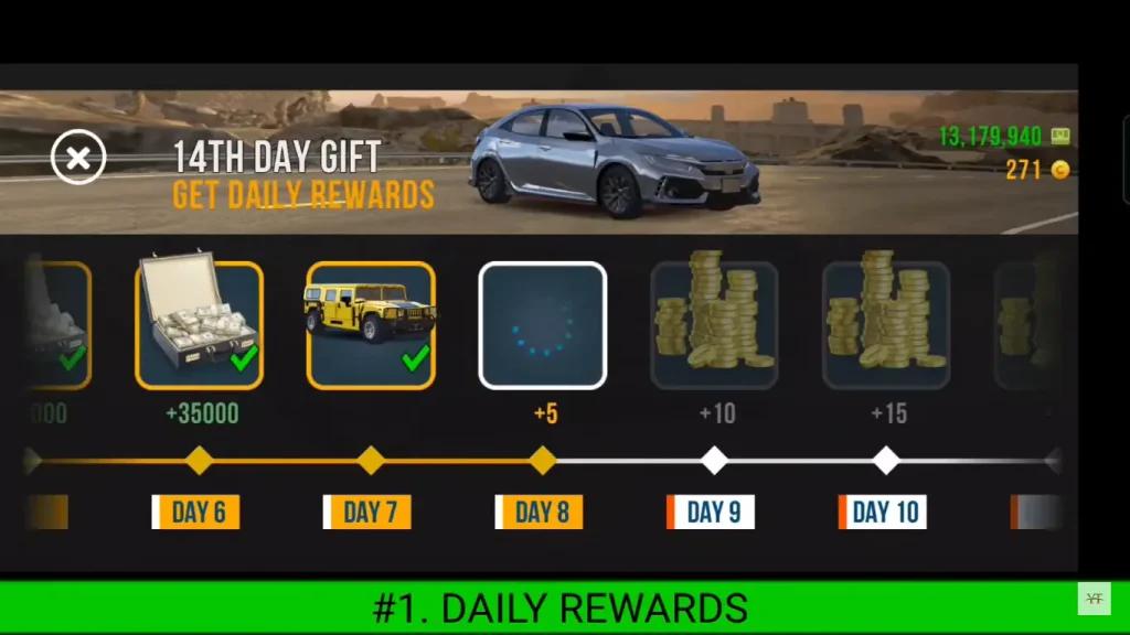 daily rewards
